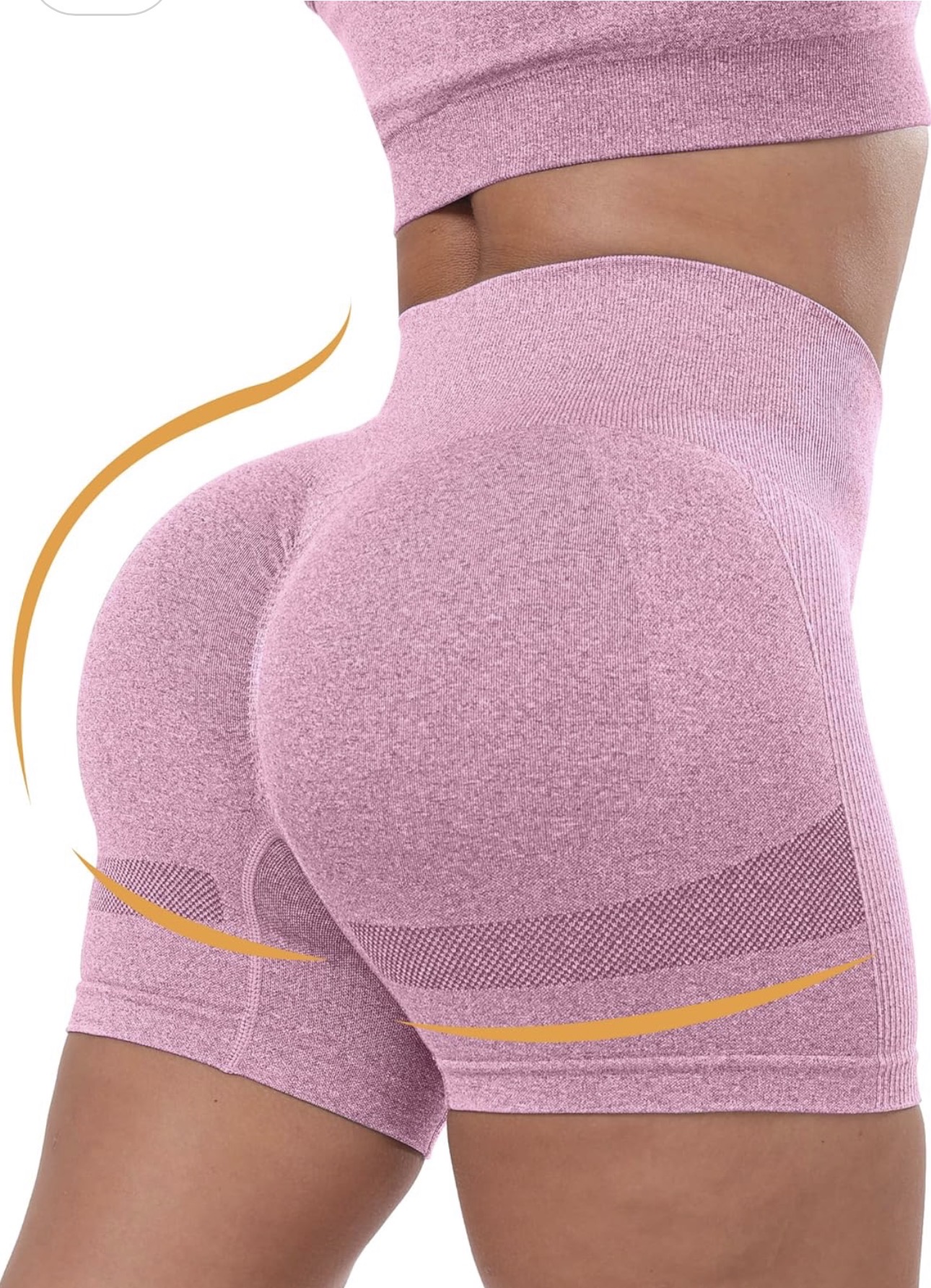 Shorts deportivos seamless rosas