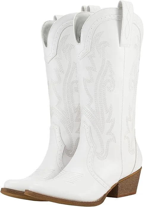 Botas cowboy blancas HISEA Rollda