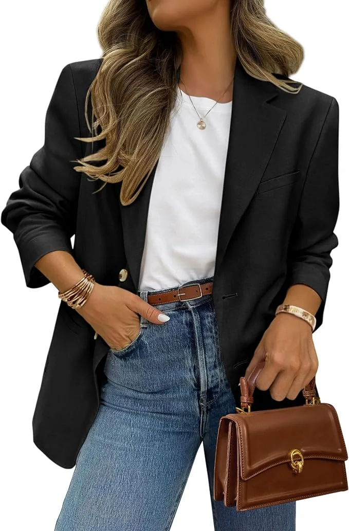 Blazer negro estructurado