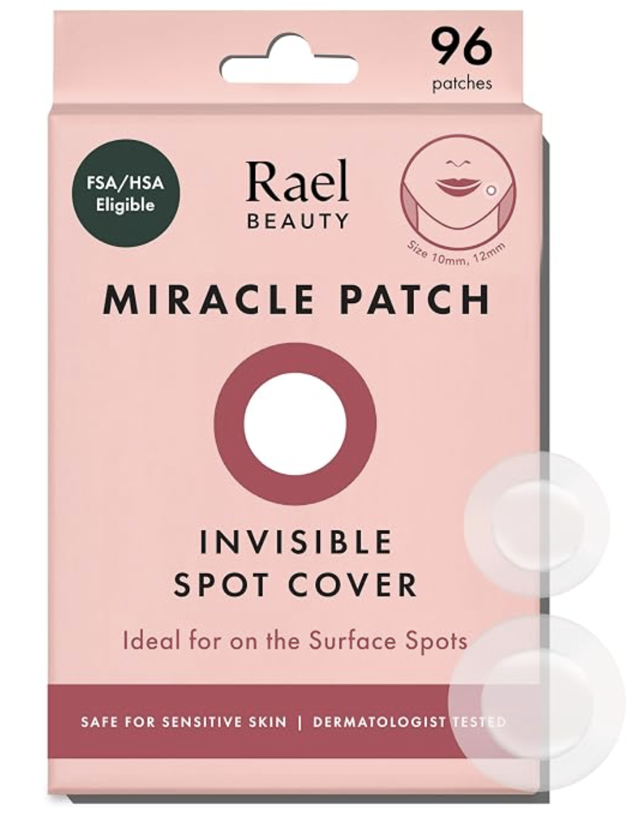 Caja rosada de parches invisibles Rael Miracle Patch para granitos