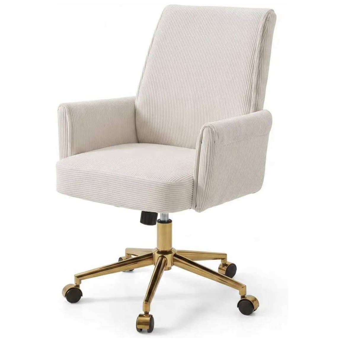 Silla Stripes Velvet crema + dorado