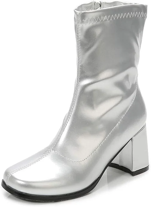 Botas plateadas estilo go-go