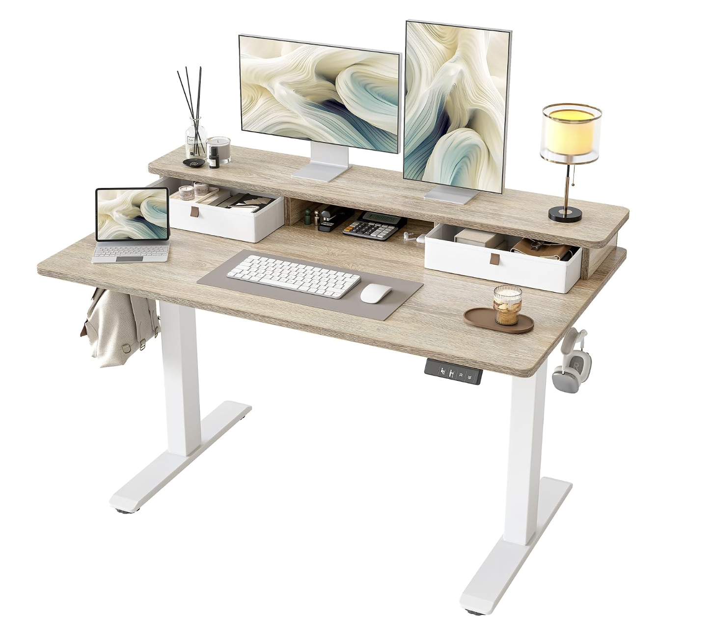TIQLAB sit-stand en color arce