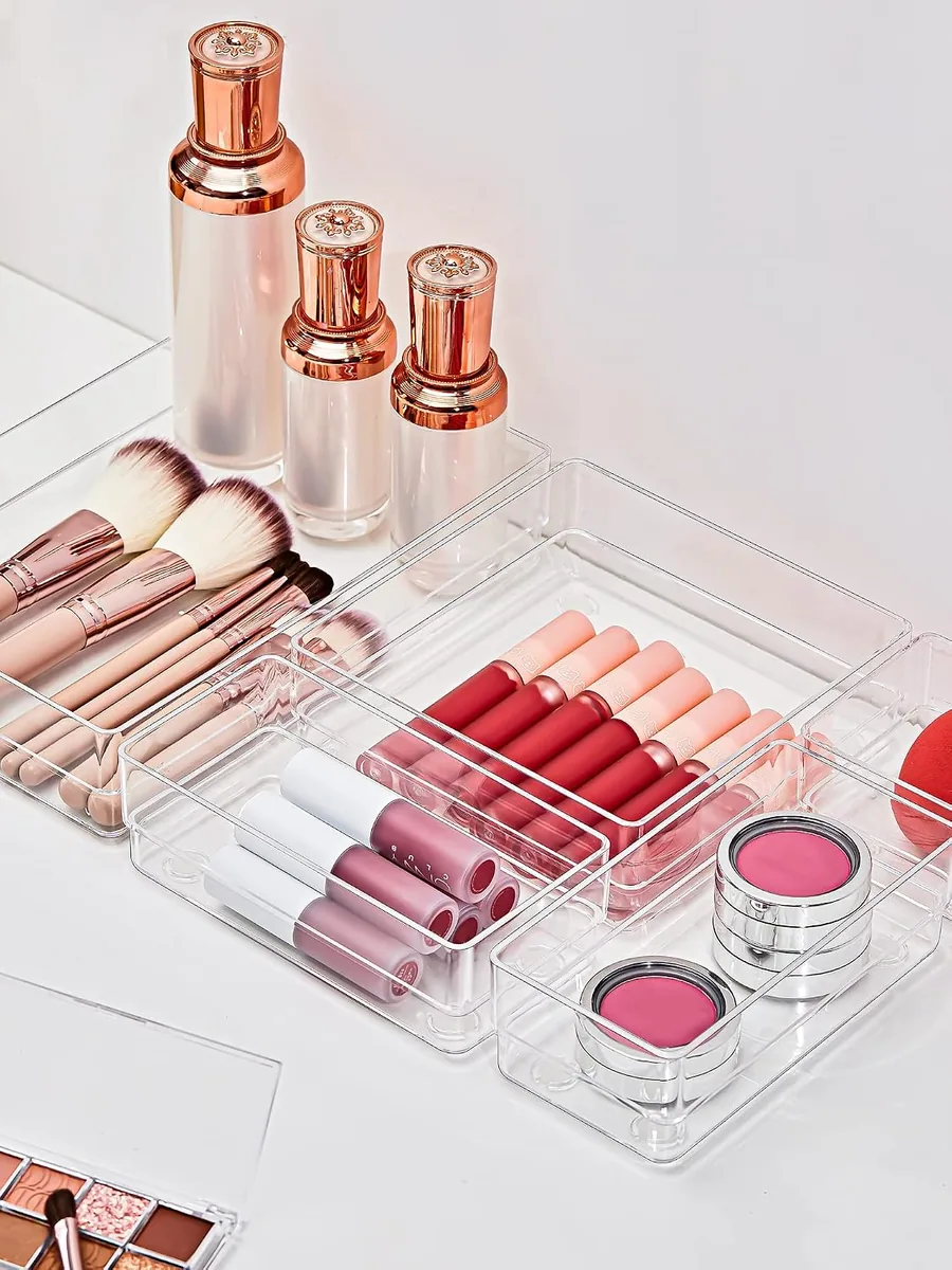 SMARTAKE — 13 PCS Drawer Organizer, Clear