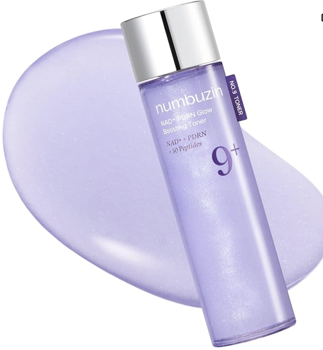 Tónico numbuzin No.9 NAD+ Salmon PDRN de skincare coreano en botella lila