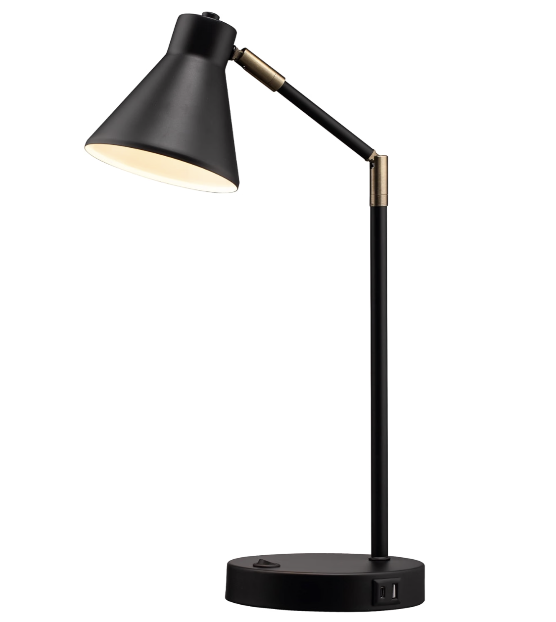 Lámpara LED de escritorio negra + dorado
