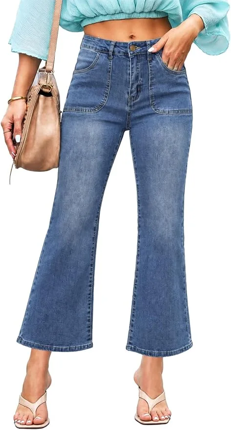Jeans acampanados cropped kimarie
