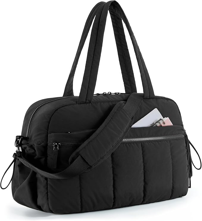Bolso weekender acolchado negro