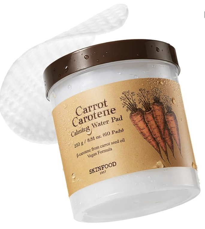 Envase de pads tónicos calmantes SKINFOOD Carrot Carotene