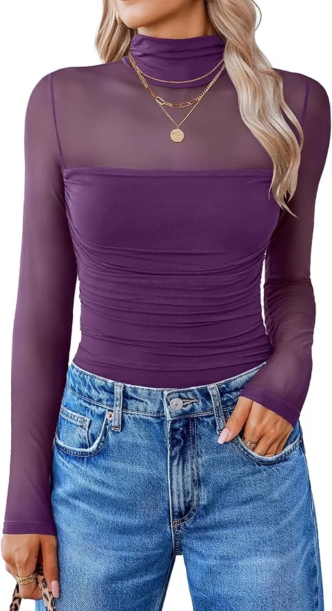 Bodysuit morado oscuro Avidlove