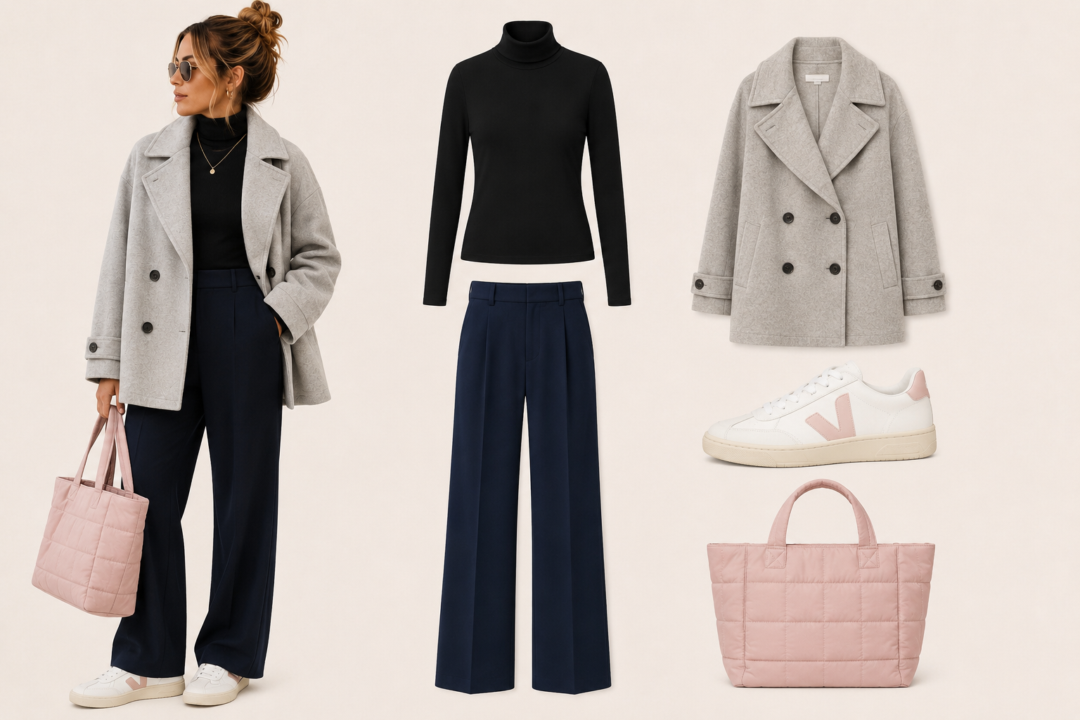 Look 2: Airport Chic — outfit para viajar en avión