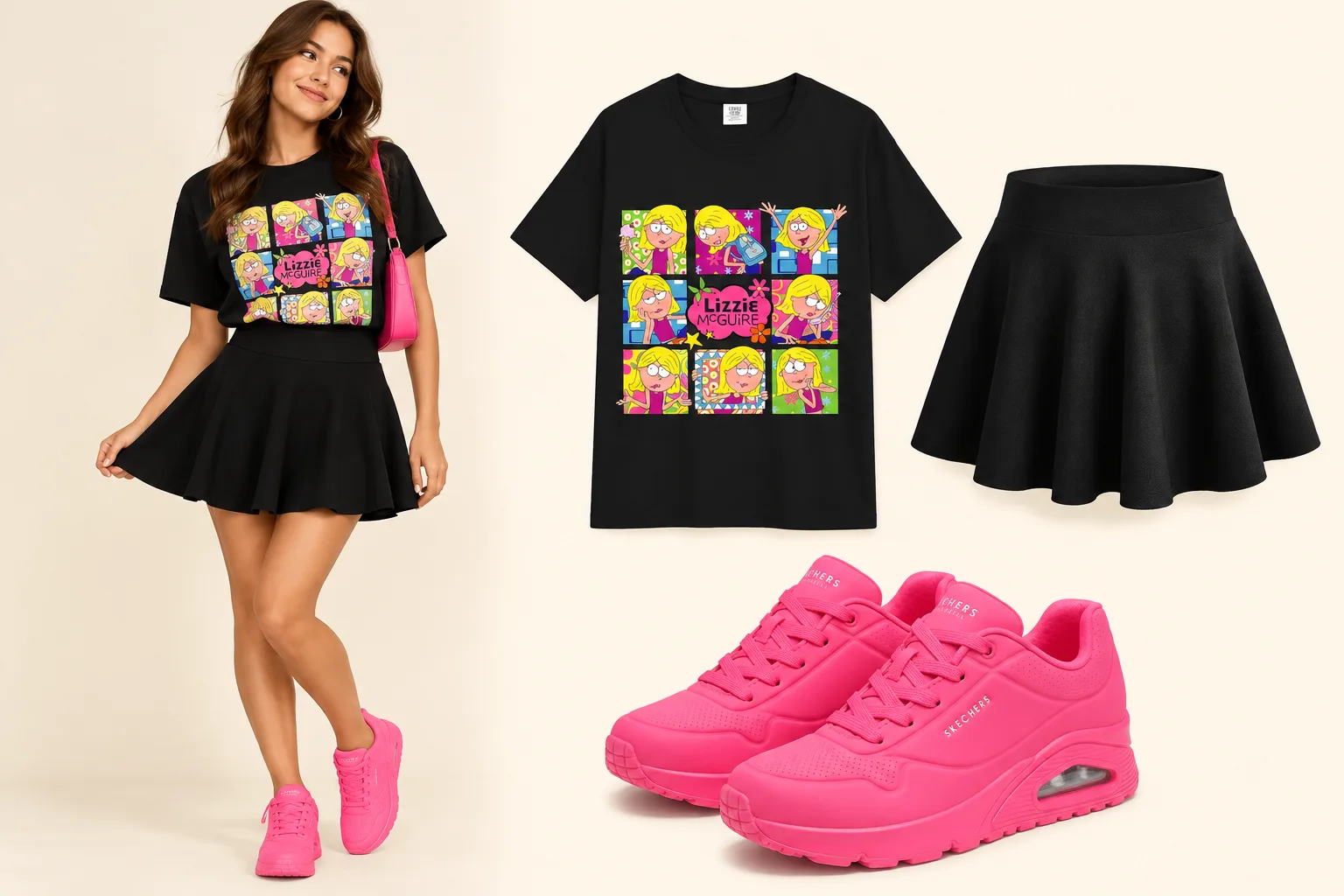 Look 10: Lizzie McGuire: All My Moods, conjunto completo y prendas que lo componen