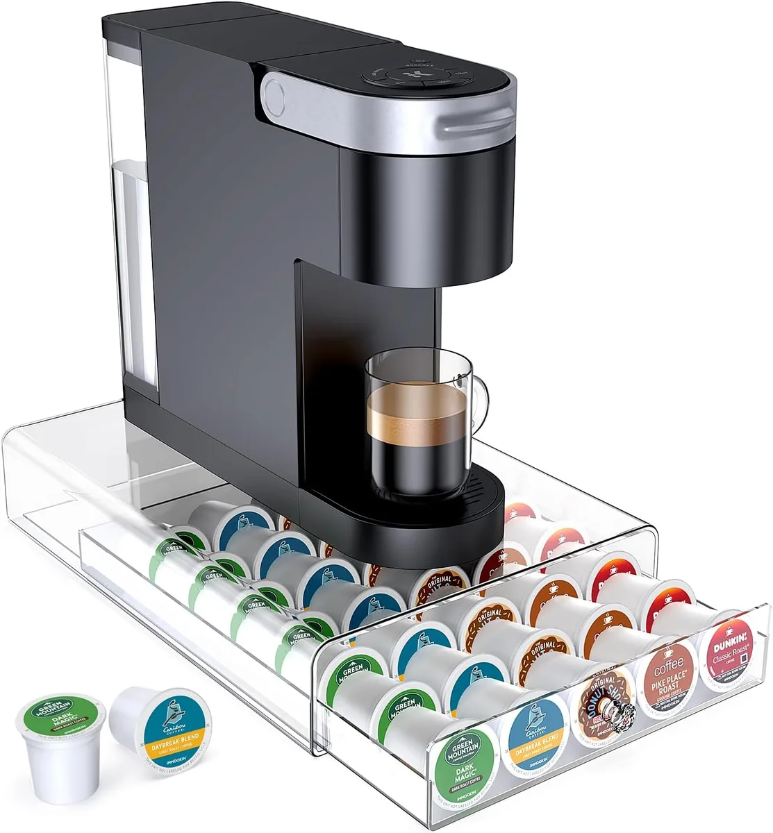 Organizador transparente para cápsulas Nespresso Vertuo