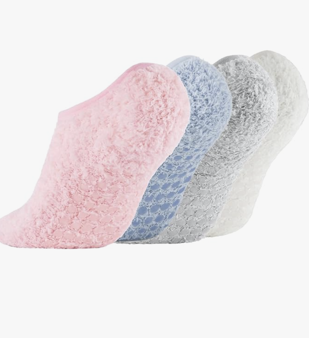 Calcetines suaves y calentitos para mujer en varios tonos pastel