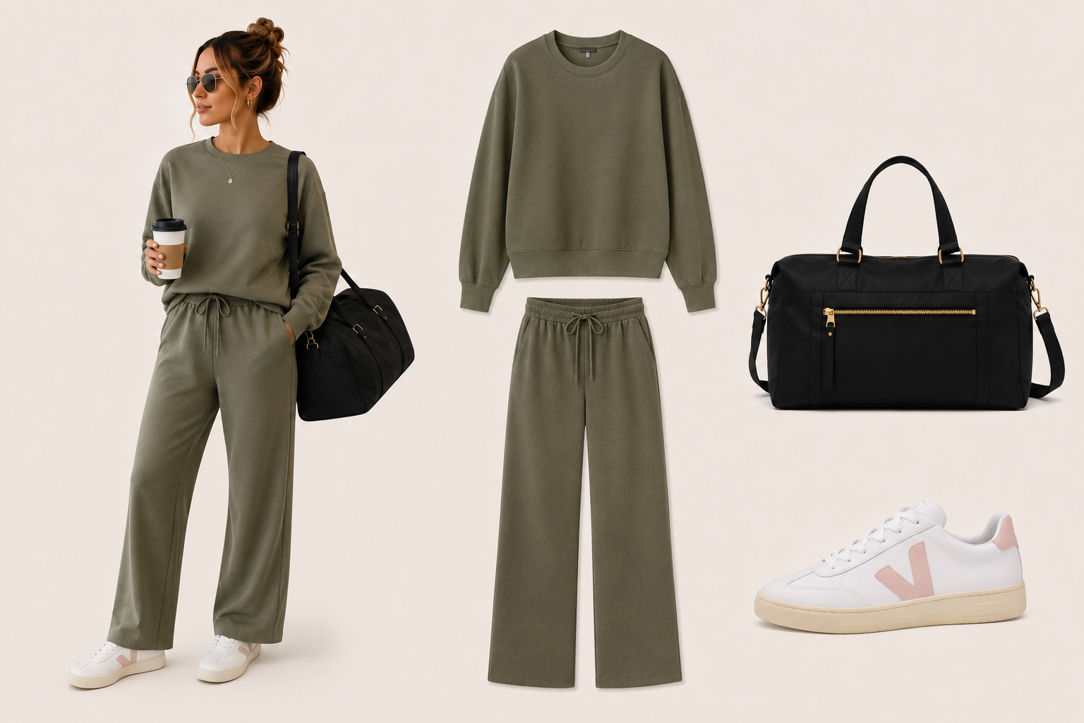 Look 5: Weekend Getaway — outfit para viajar en avión