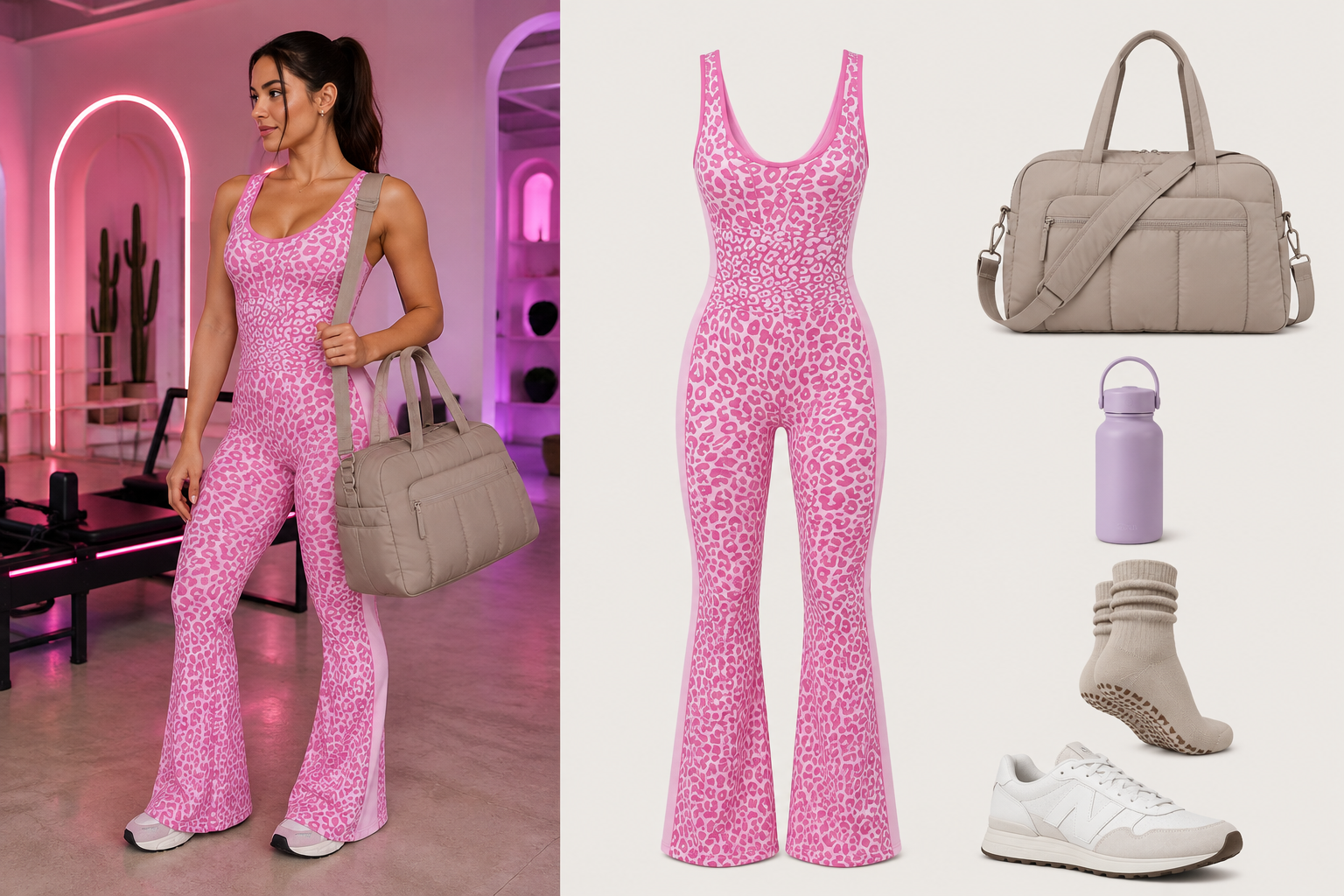 Look 05 · Friday Fun — outfit completo de Pilates con accesorios